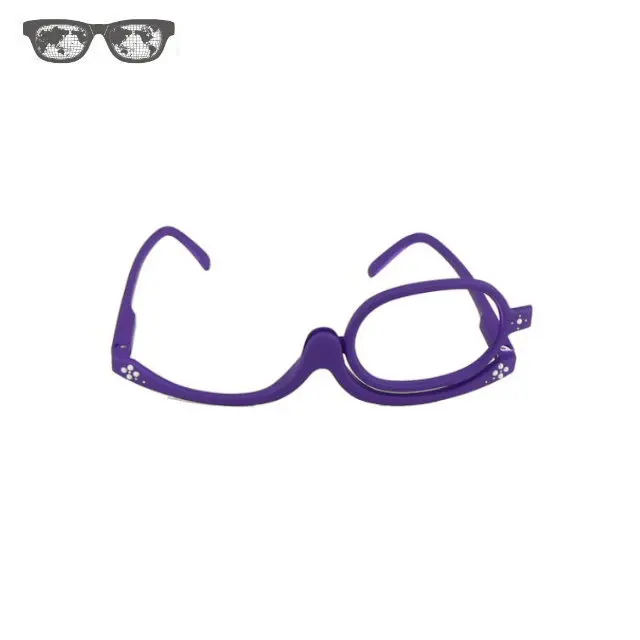 Compact pearls decoration design rubber magnifying eye glasses makeup reading glasses for ladies