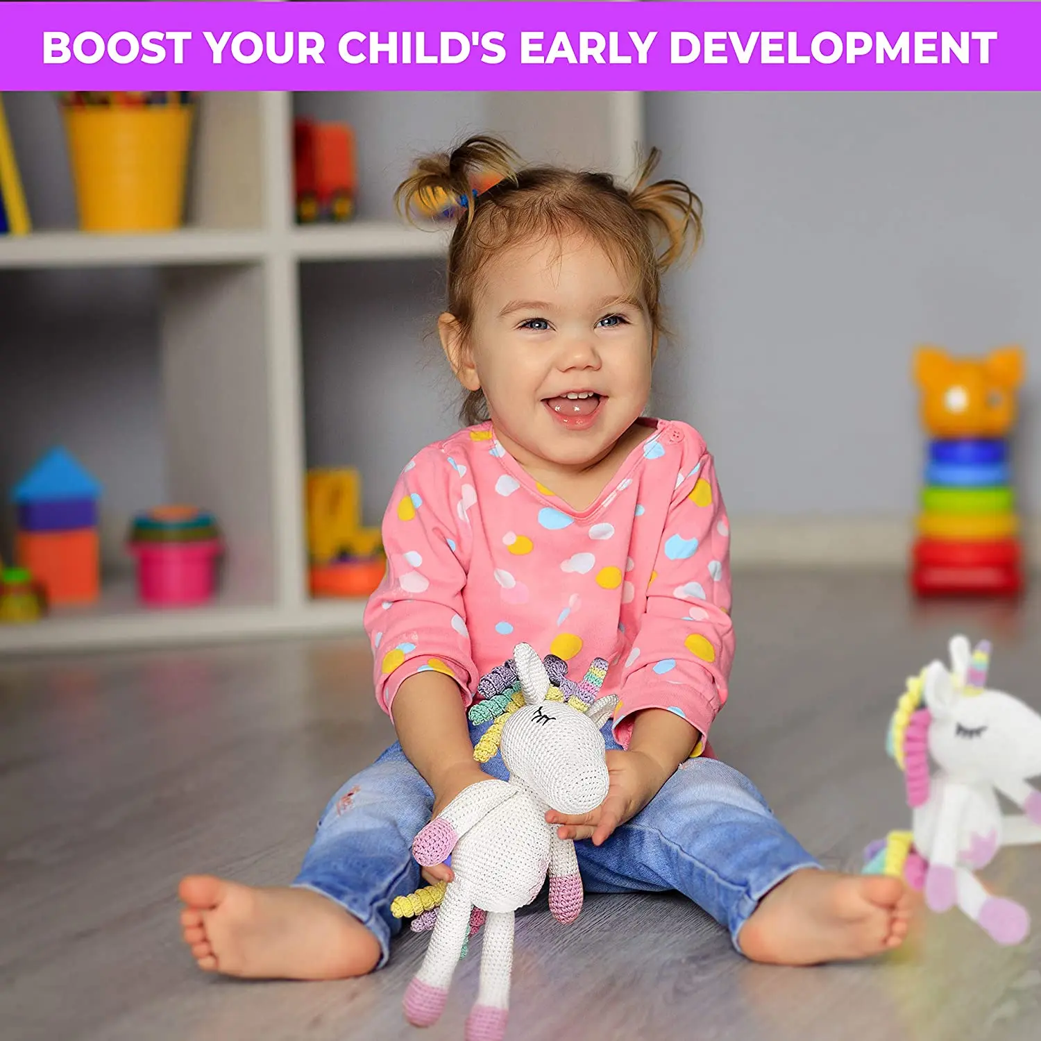 Cheap  plush cotton crochet toys teether crochet baby toy Christmas for kids