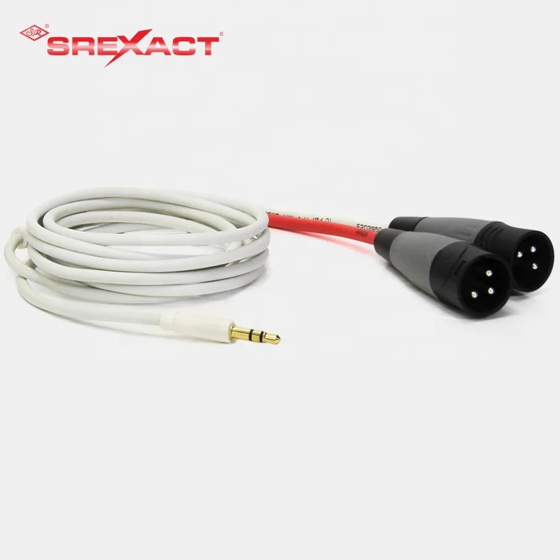 Mini TRS stereo plug to 2x XLR male audio cable xlr to 3.5 mm
