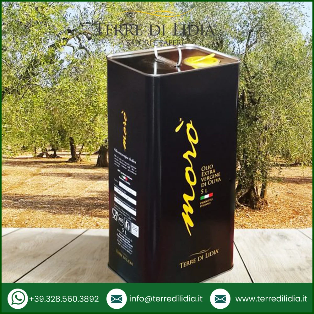 Direct Manufacturer Low MOQ Pure Italian Extra Virgin Olive Oil Latta Moro 5 L