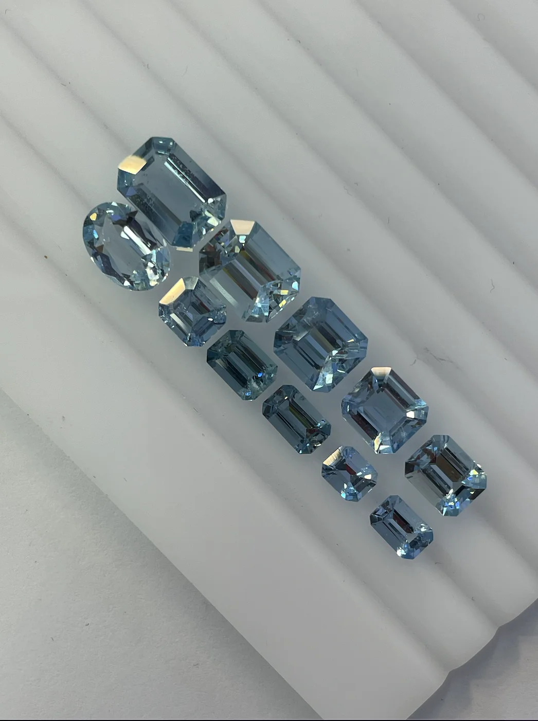 Fine Quality Aquamarine Medium Blue Color Slightly and Very Slightly Included By Real Gems