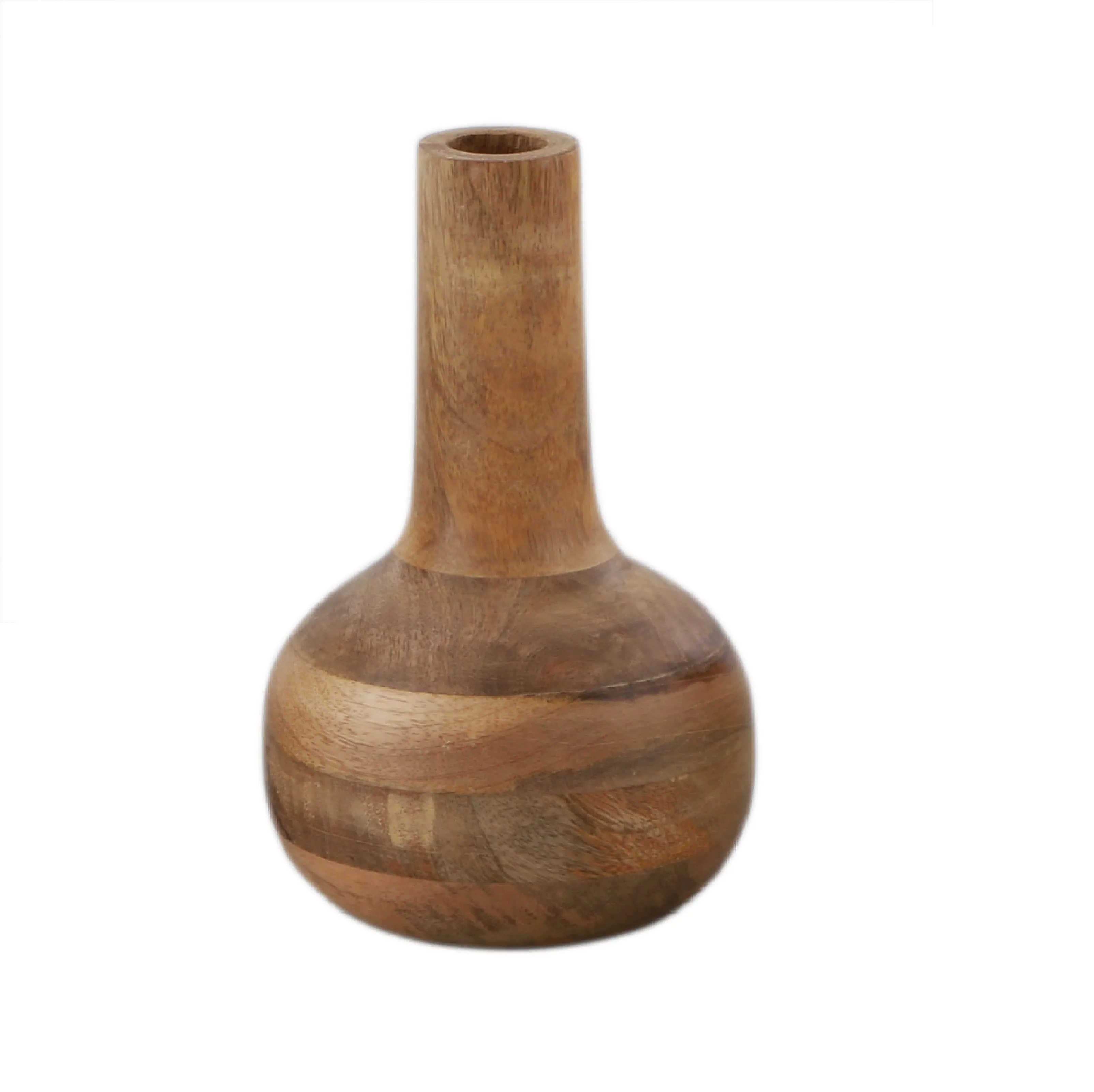 Wholesale And High Quality Wooden Flower Pots Natural Wood Flower Vases Made In India Wooden Flower Vase For Decoretion