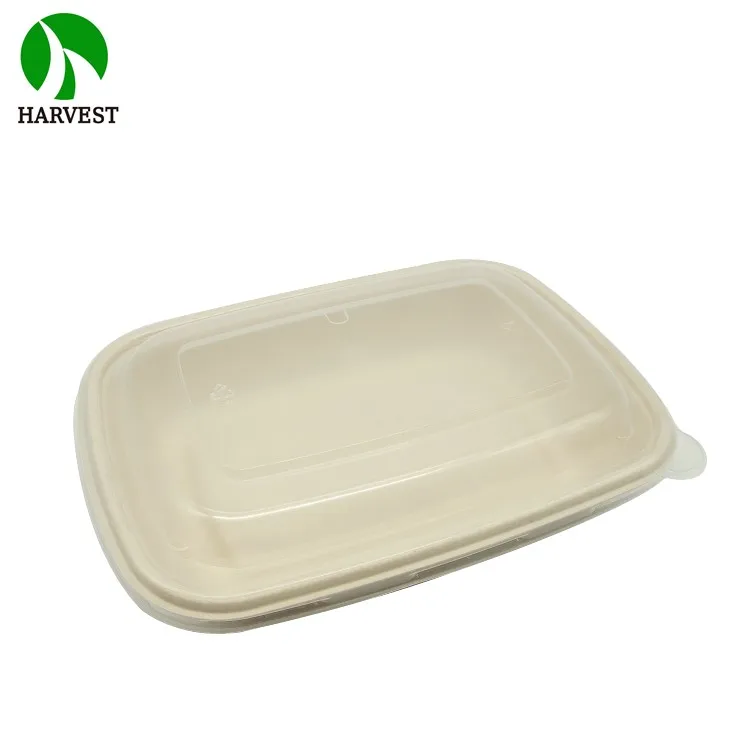 Безопасная для микроволновой печи Экологически чистая биоразлагаемая упаковка целлюлозы сахарного тростника