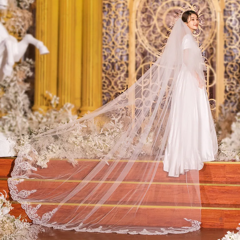 instant veils newest cathedral veil 3.6m long plus hair comb holiday party wedding bride veil for weeding Women