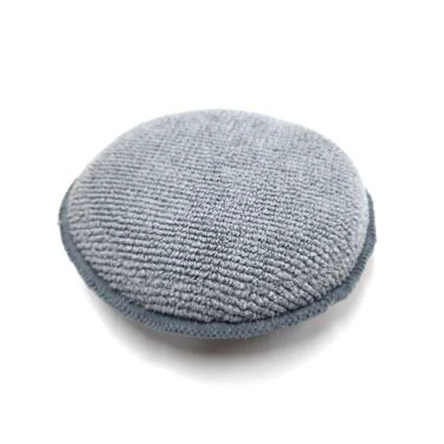 KOREAN MICROFIBER CAR WAXING APPLICATOR PAD 13DIA Hard Overlock Sewing High Density cost-effective