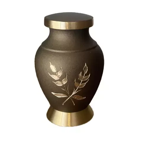 Beautiful Design Green Engraved Tasty Memorial Metal Brass/Aluminum Adults Human Funeral Ashes Cremation urns