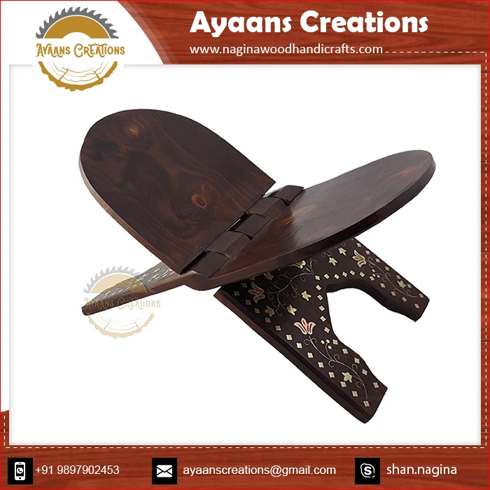 Sheesham Wood Made Superior Quality Holy Book Stand With Customized Designs And Sizes Available