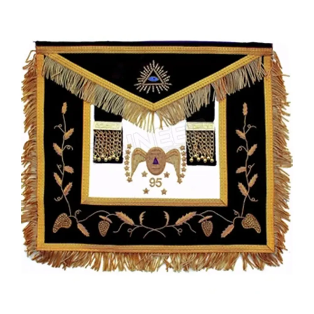 Masonic Regalia Velvet Embroidered Hand Made Aprons Masonic Lodge Army Officer Aprons