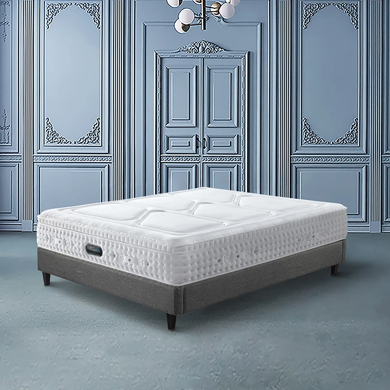 High quality hybrid orthopedic natural latex pocket spring mattress bed for sale
