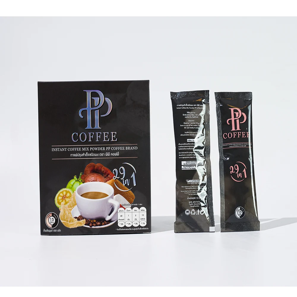 Thailand PP Coffee 29 in 1 Healthy Instant Coffee Daily Drinking with Low Calories Premium Quality for 100% Export