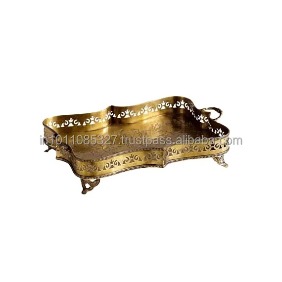 towel put in tray from manufacturer from india anticqe & Nickel and antique two tone color for impression tie tray for table
