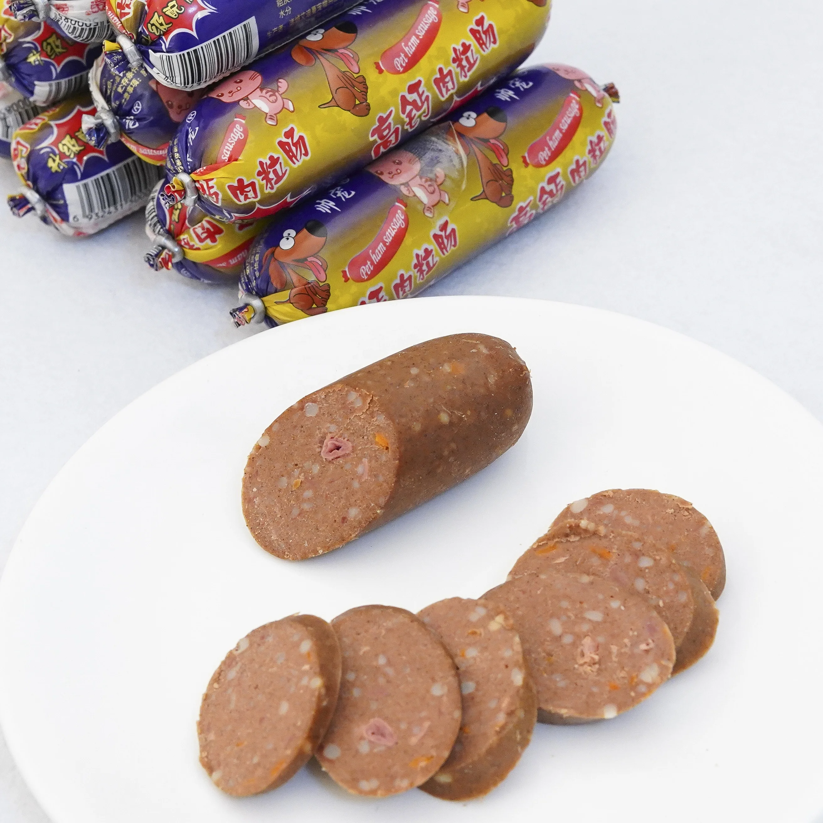 Pet snack dog ham sausage high calcium meat granule dog food