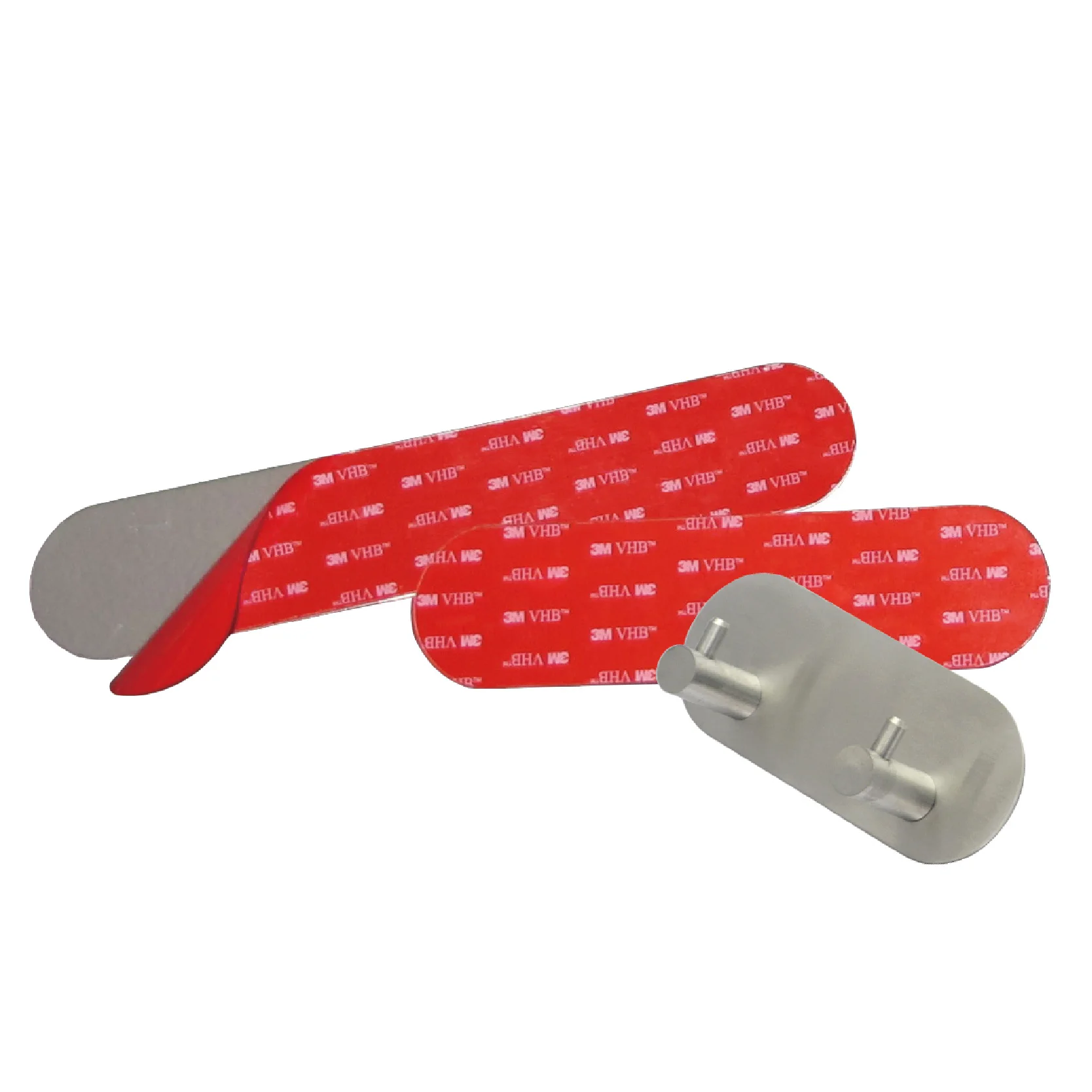 self adhesive stainless steel key coat robe hook rail rack for bathroom and kitchen ( 4 hooks )