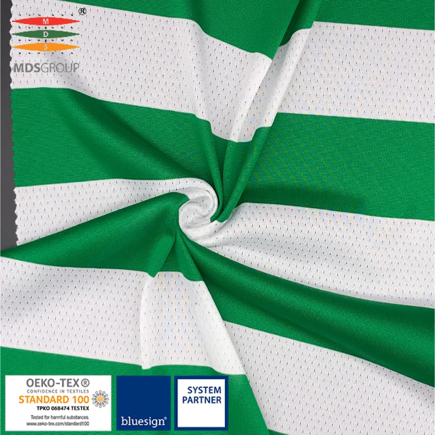 
YARN DYE FOOTBALL JERSEY/SPORTSWEAR/GOLF APPAREL 100%CD POLYESTER CIRCULAR KNIT HYDROPHILIC COMPUTER JACQUARD 