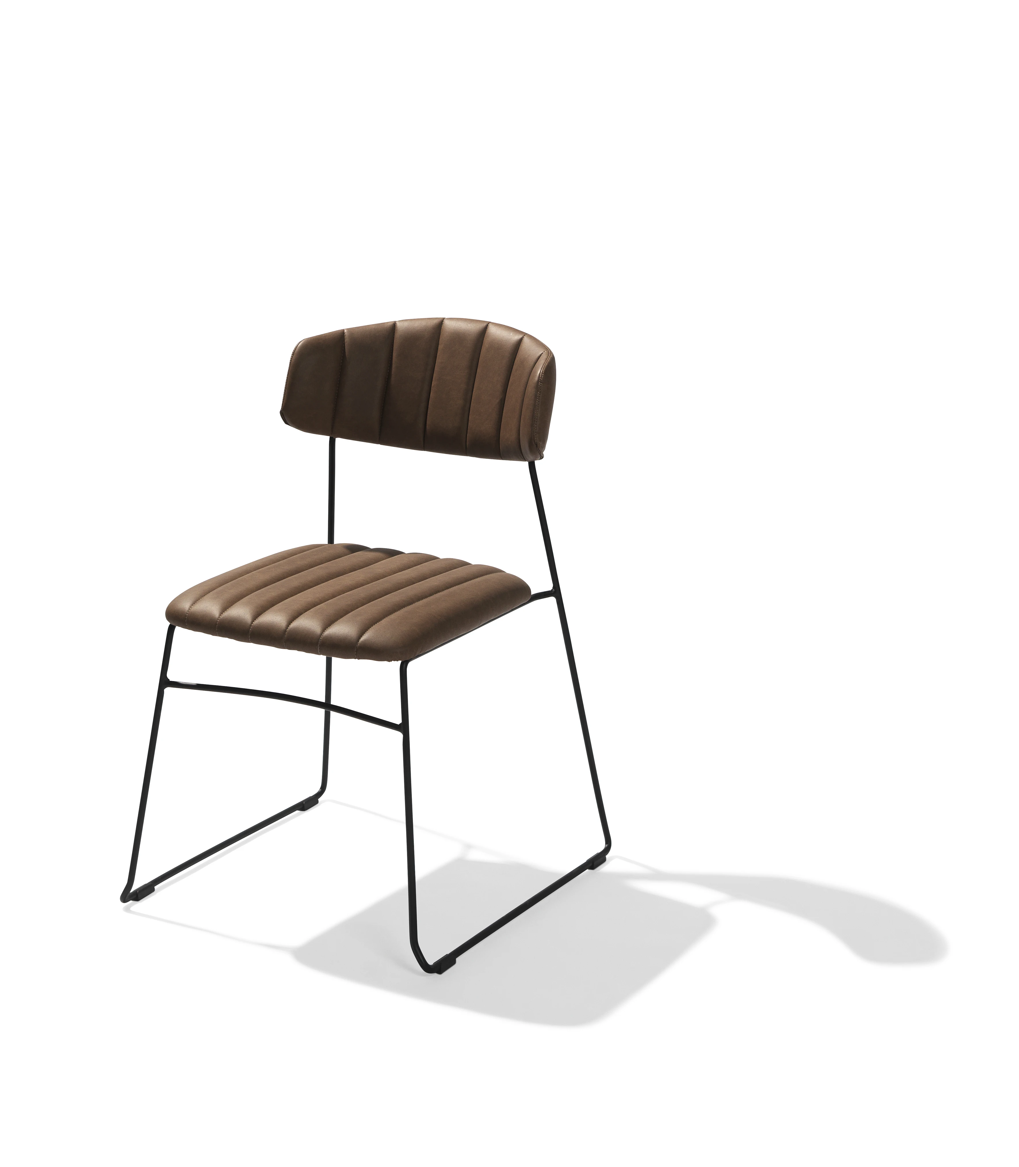 Restaurant Chair Furniture Modern Design Dining Chair PU Leather Black Production Wholesale Unique Trendy Artificial Leather