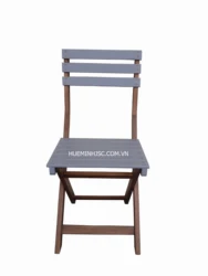 Dark Gray Chair for bistro table sets/ High quality Vietnamese acacia wood folding table and chair set for outdoor / garden