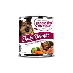 Nutritious Luscious Beef And Veggy Pet Can 700g Healthy Skin Glossy Coat Healthy Choice Dog Food Brand Daily Delight