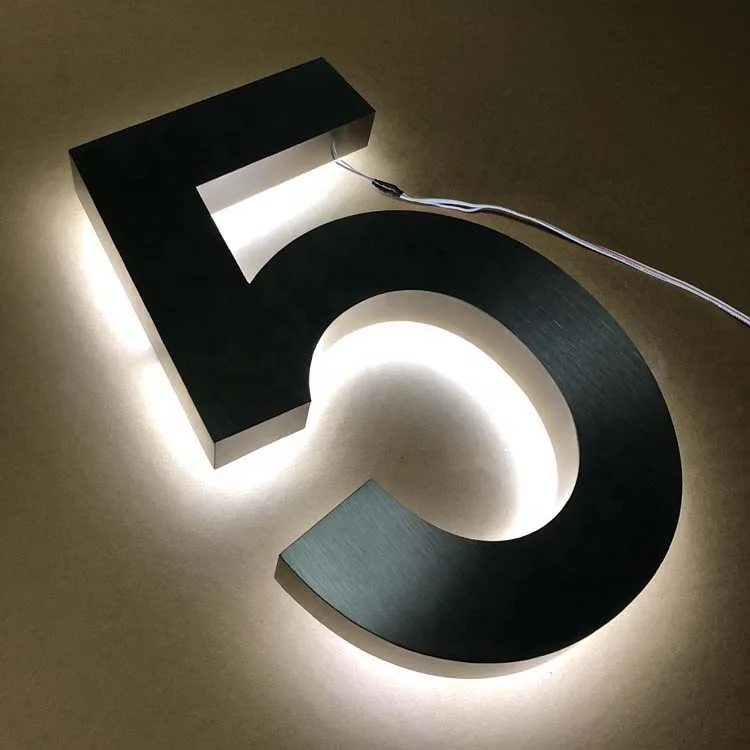 
CE RoHs certification custom led letter sign 3d led backlit house number 