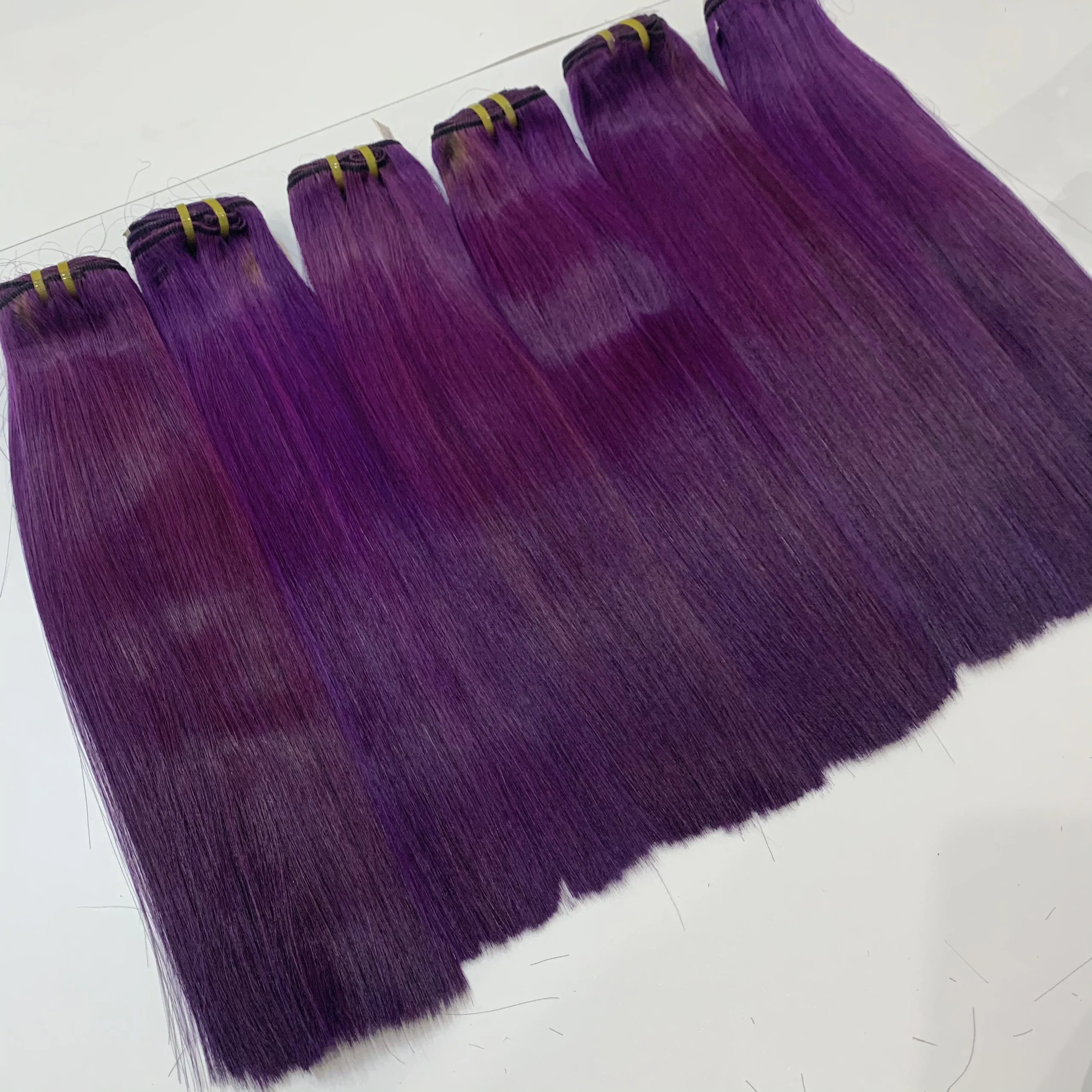 Plan color purle супер двойные человеческие волосы прямые 12 дюймов без tang nit лучшее качество 100% натуральные от Livihair Vietnam
