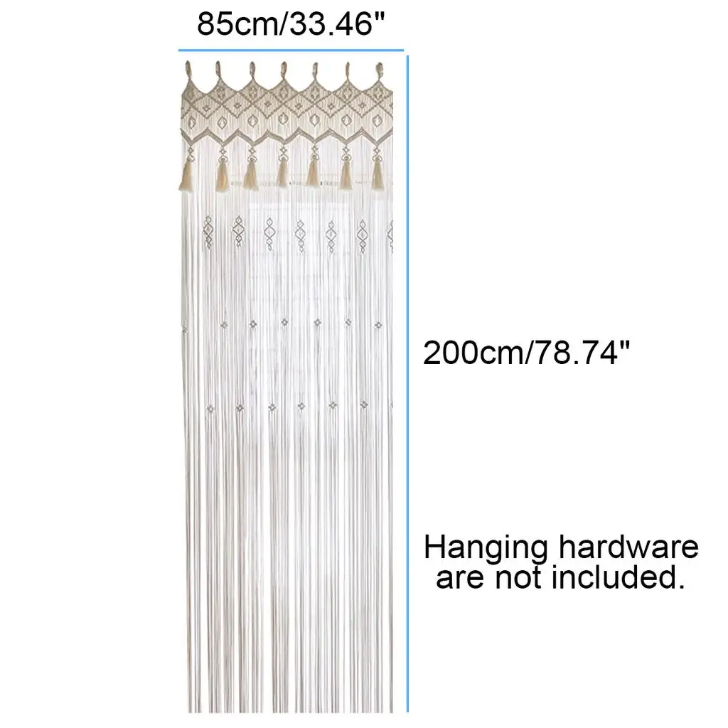 Занавеска макраме ручной работы из большого хлопкового шнура