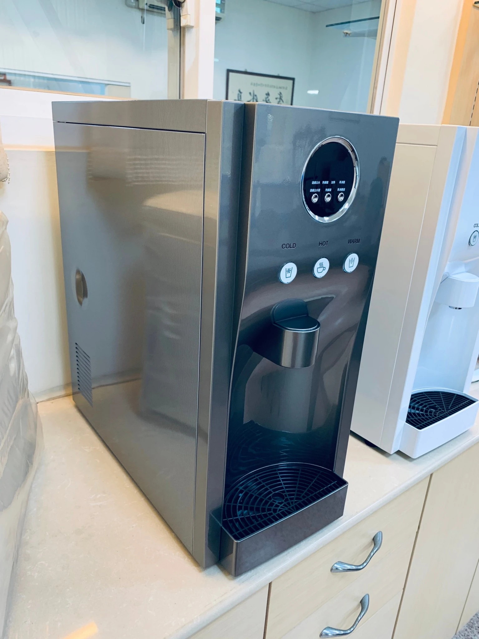 Верхний счетчик холодной/теплой/горячей воды диспенсер (5-ступенчатый встроенный RO по выбору)