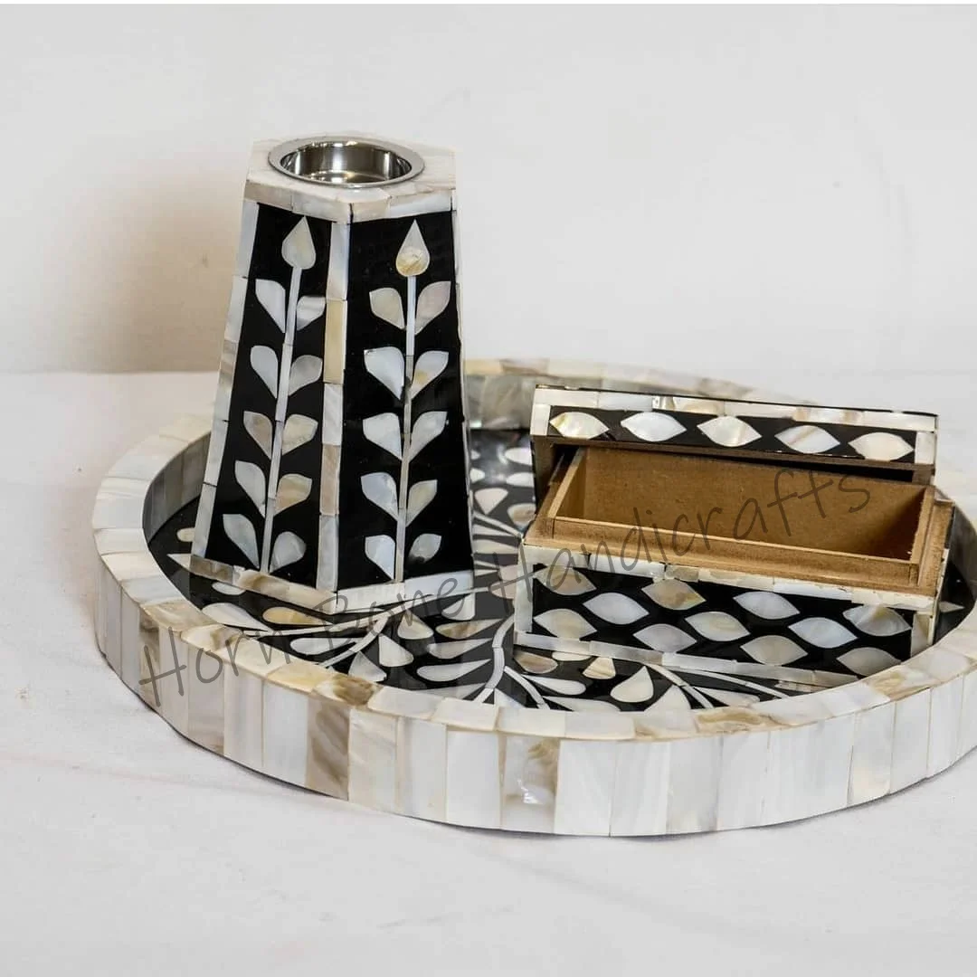 Best Quality Mother of Pearl Bakhoor Incense Burner Tray Set Incense Mubkhar Oud Mubkhara Box and Mabkhara Dukkhoon Burner