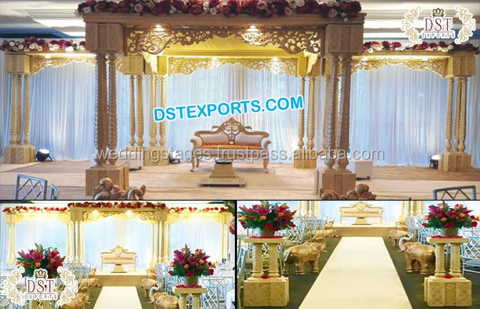 Gujarati Wedding Fiber Carved Mandap Melbourne Exclusive Hindu Wedding Fiber Mandap Gujarati Wedding Fiber Art Mandap UK