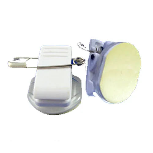 
Self-adhesive plastic combo clip Rotatable Badge Clip 