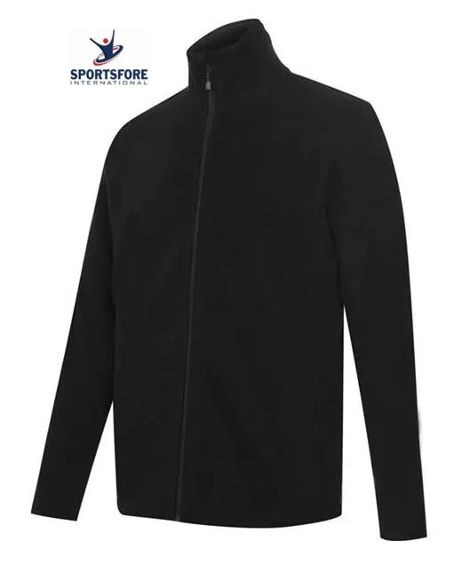 
Secure Fit Soft Fleece Material 2 Pockets Full Zip Up Fastening Winter Fleece Jacket for Men 