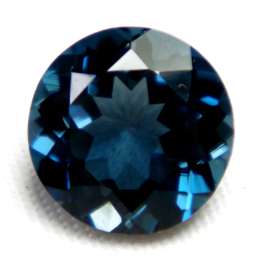 8 - 12 MM  London Blue Topaz Round Shape Faceted Cut Top Quality Wholesale Topaz Natural Loose Gemstone Sale Best Price Topaz