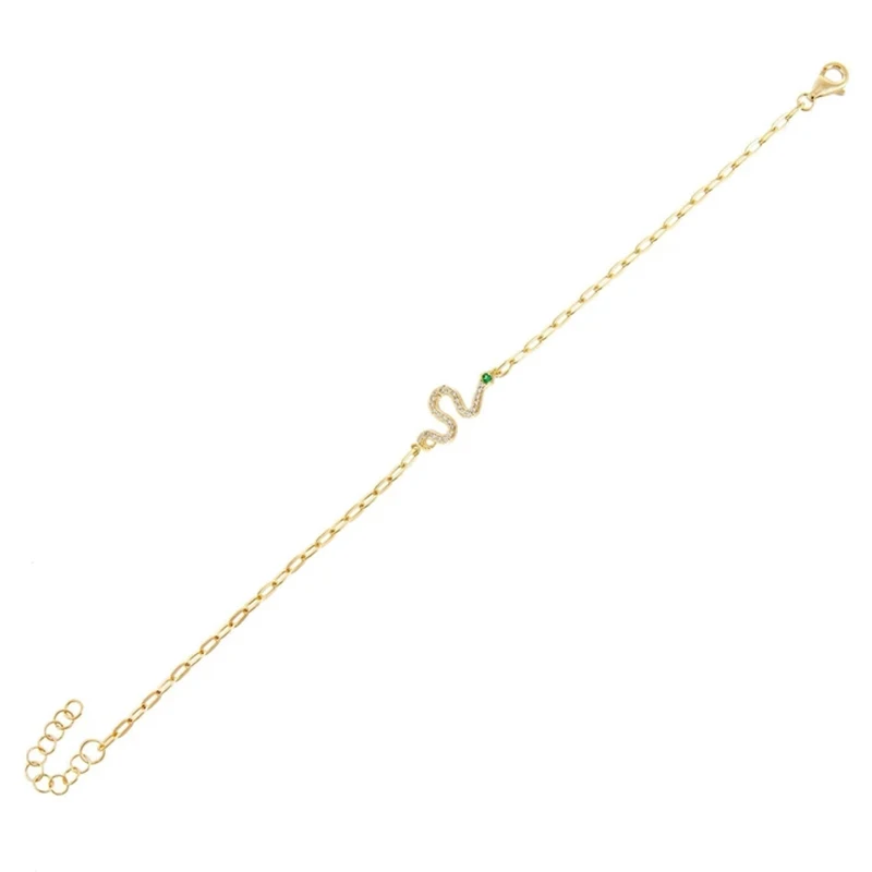 CANNER Thailand Factory Jewelry Hot Selling 925 Sterling Silver 18K Gold Plated Snake Bracelet For Woman