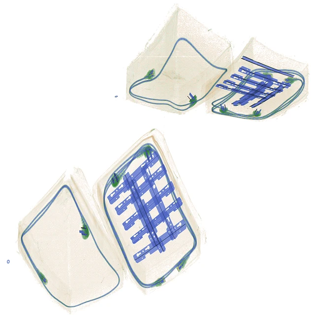 86 x 65cm dual view x ray baggage scanner 2D image Introscope for cargo screening