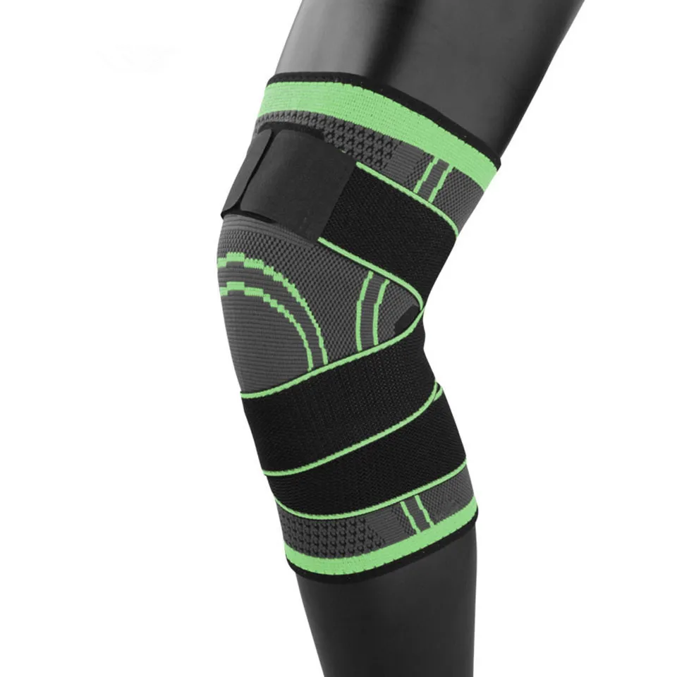 Pressurized Fitness Running Cycling Bandage Knee Support Braces Elastic Nylon Sports Compression Pad