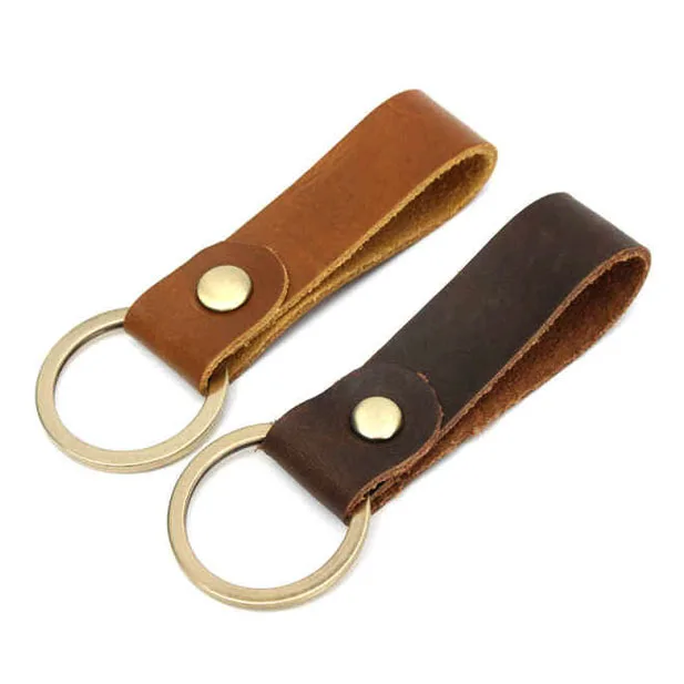 Wholesale LOGO Leather Key Chain Bulk Factory Direct Price Custom Luxury Mens PU Leather Keychain