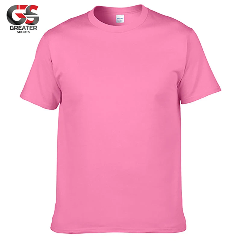  Высококачественная однотонная хлопковая футболка на заказ 100% хлопок унисекс с принтом