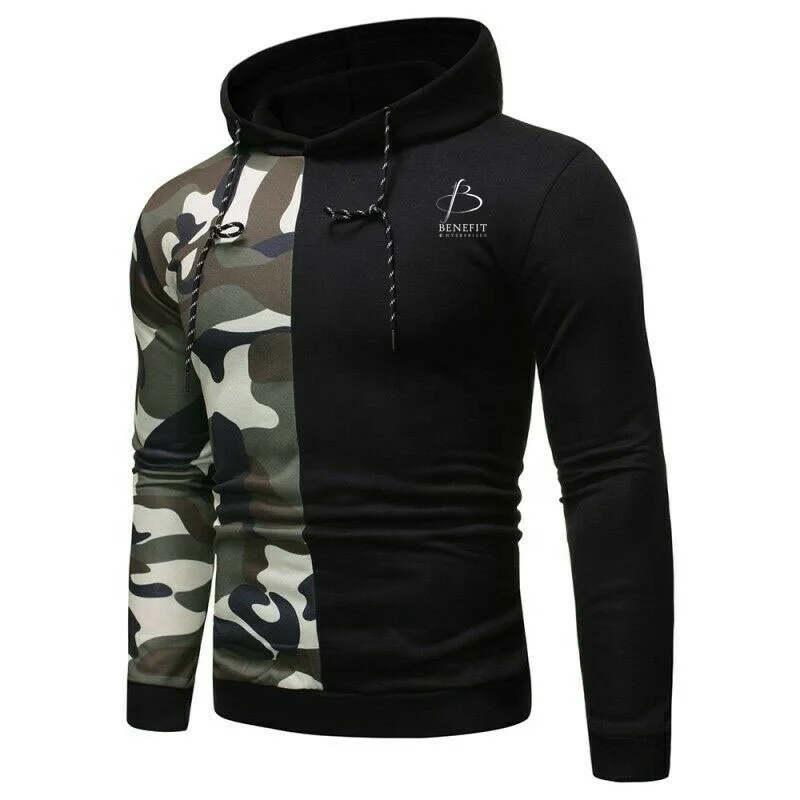 Custom hoodie men 100% polyester and cotton hoodies for men