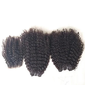Brazilian Mink Virgin Human Hair Deep Wave Curly Semi curly human hair  Natural black tape hair extension