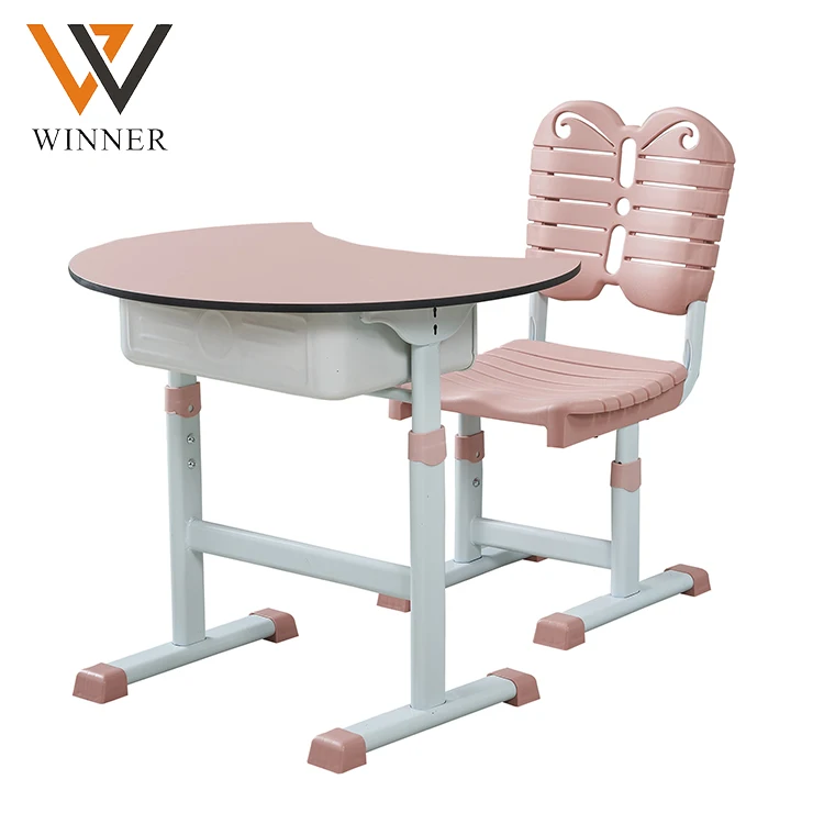 free combination kindergarten desk with chair daycare furniture lifted combined half-round table chair set