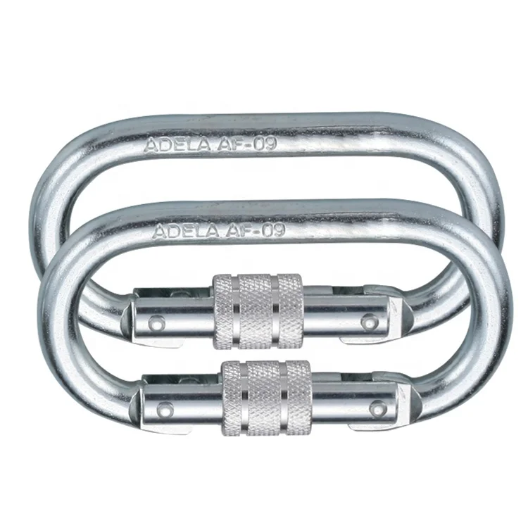 
ADELA CE certified steel screw lock carabiner 