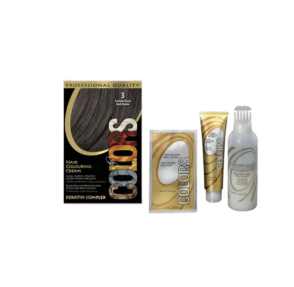 Made in Italy hair care products with Keratin Complex permanent hair color cream dye