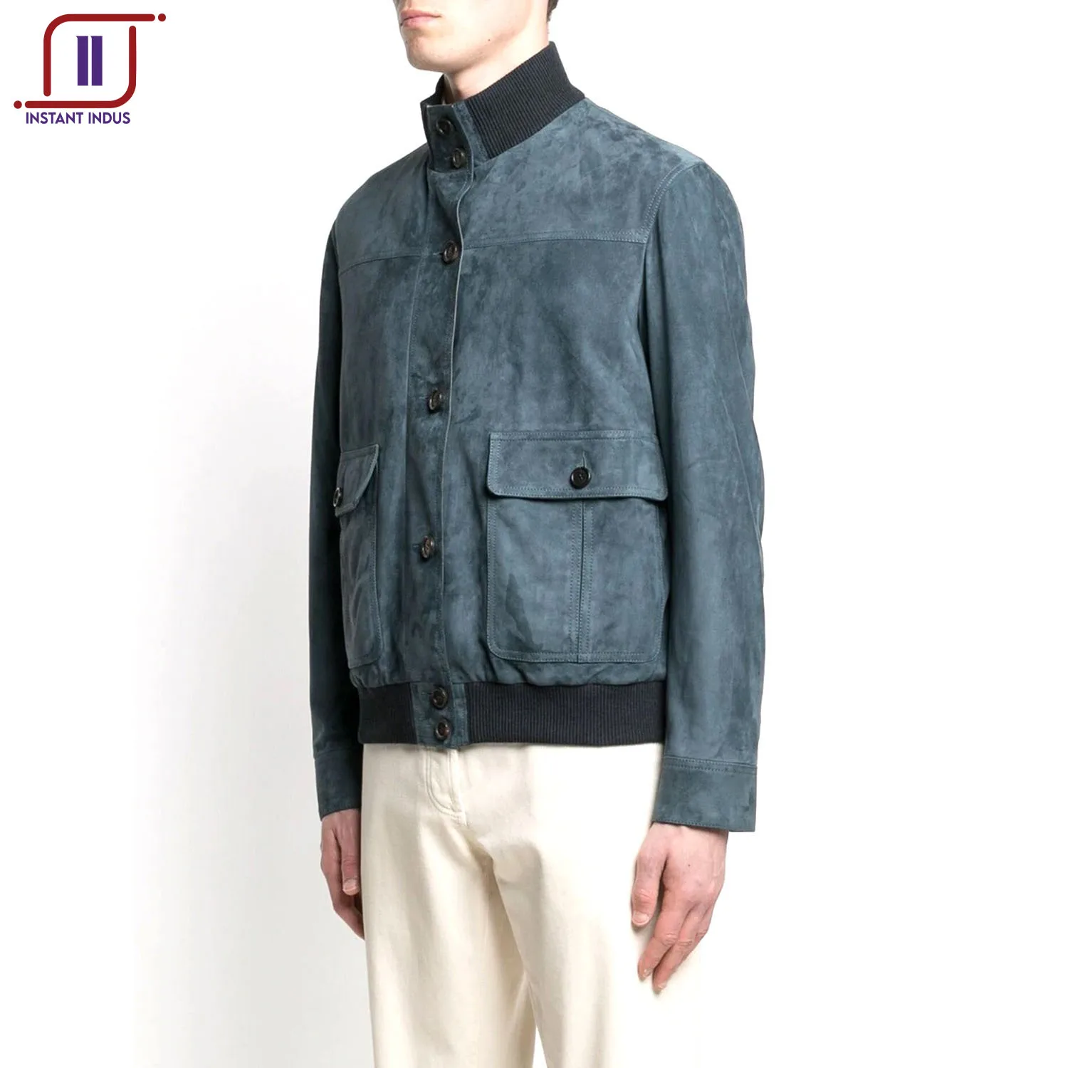 Custom Made Suede Leather Jacket New Causal Autumn Fashion Warm Windproof Leather Jackets For Mens.