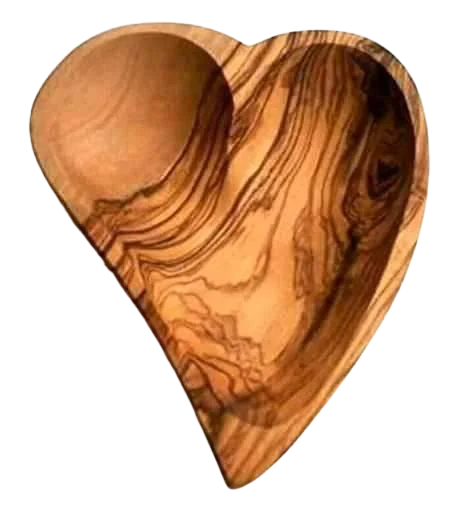 Antipasto Heart Shaped Dish. Wooden antipasti plates. 100% made from olive tree wood. MEDITERRANEAN style.
