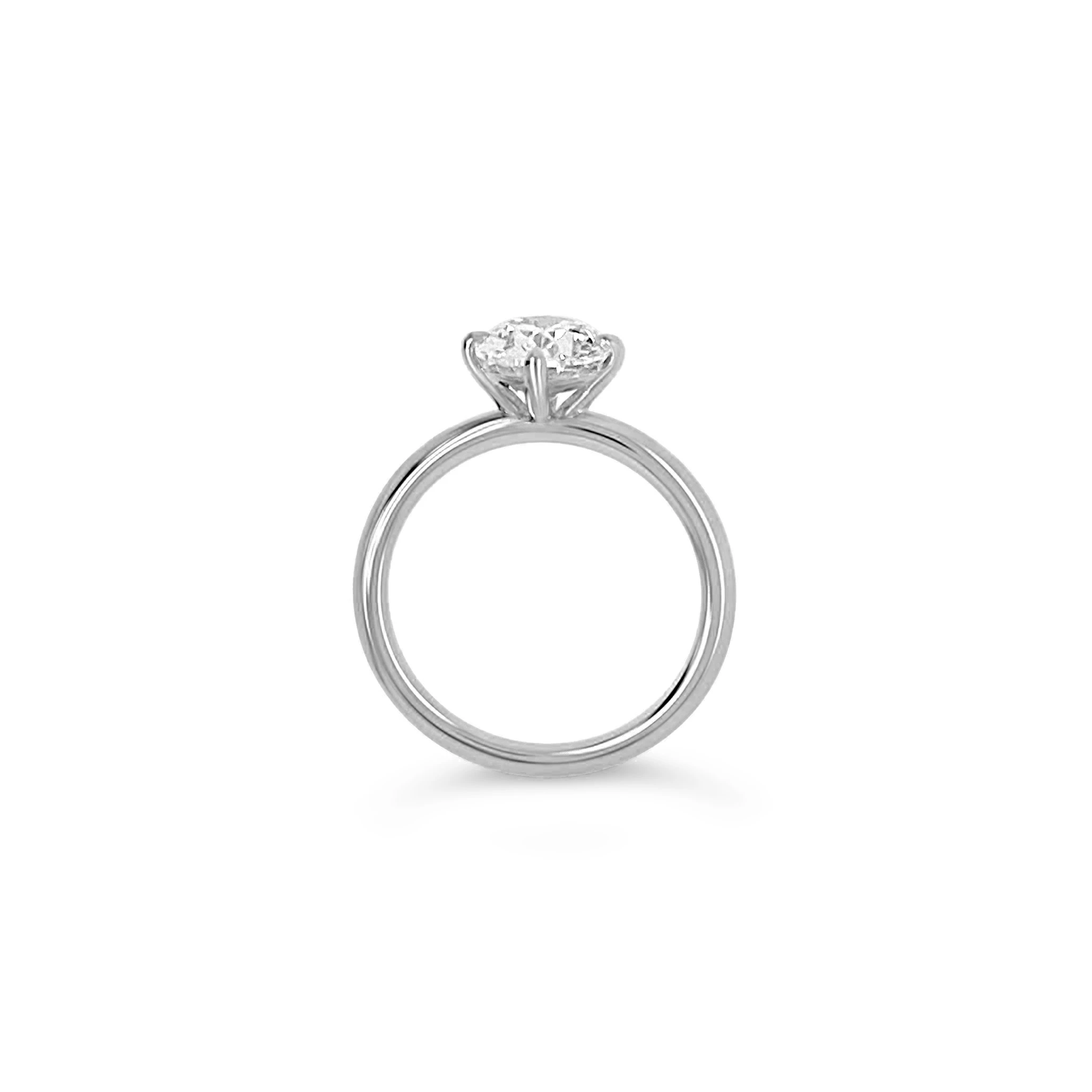 1.50 CT Oval DEF VVS Moissanite Engagement Ring White Gold Jewelry in 18k Solid for Women Gold Plated Rings Men 8 X 6 Mm VVS/VS