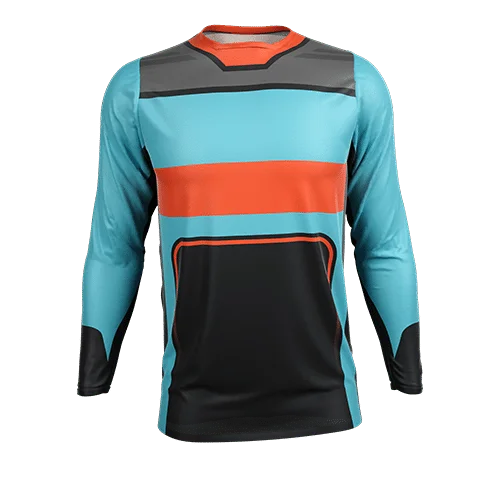 Футболка мужская быстросохнущая из полиэстера мотоциклетная рубашка с длинным рукавом для мотокросса лето