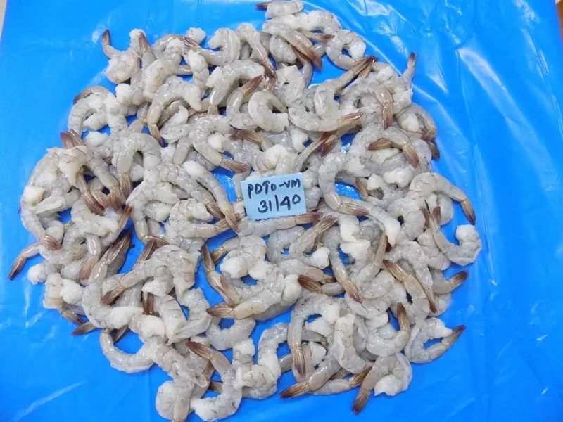 IQF PDTO VANNAMEI SHRIMPS INDIAN ORIGIN SIZE 31/40 PEELED DEVEINED VANNAMEI SHIMPS