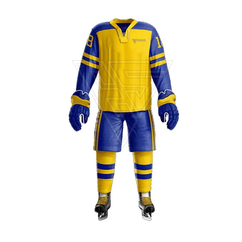 Индивидуальная командная спортивная одежда униформа для хоккея с шайбой из 100% полиэстера молодежи