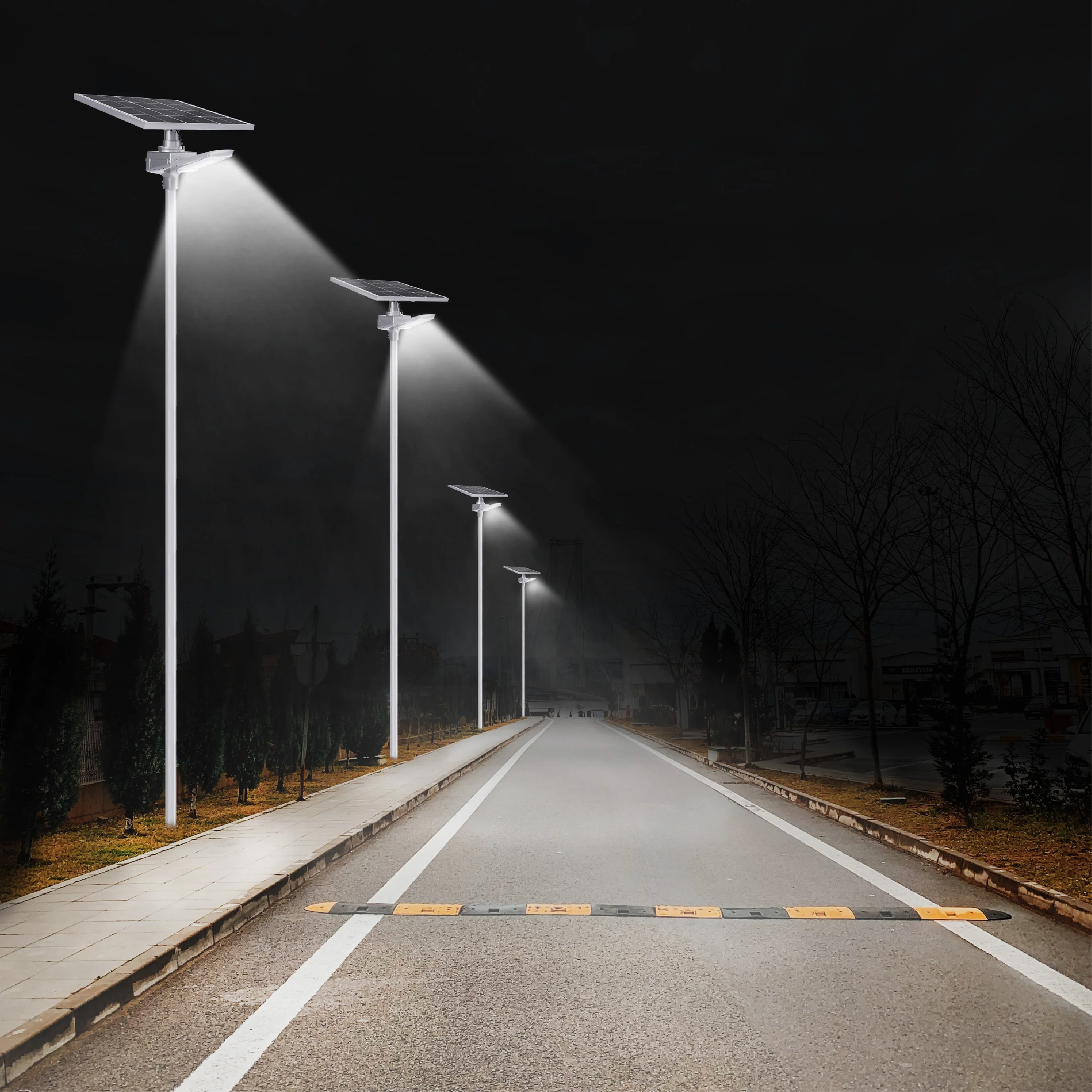 dusk to dawn solar lights outdoor  lampadaire solaire 3600lumen 7200Lumen  outdoor farm solar light 60w solar street lighting