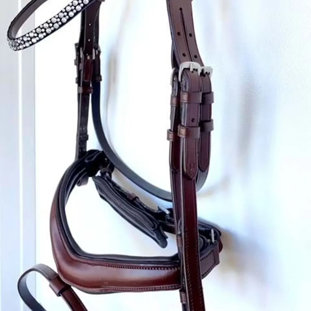 Полностью изготовленная под заказ кожаная Поло-уздечка/кожаная уздечка для верховой езды Поло занятий спортом с сильным захватом из воловьей кожи