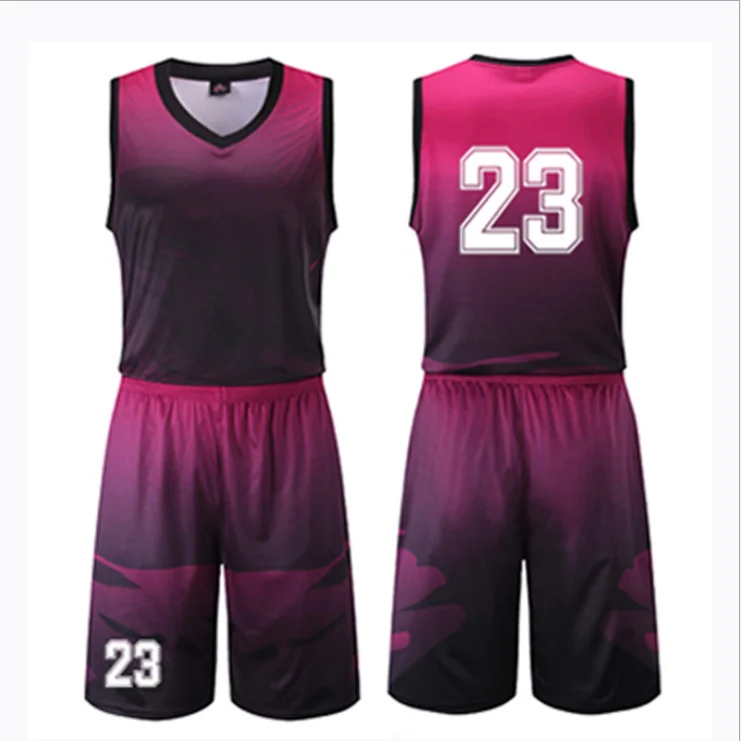 New Arrival Men Basketball Jersey Breathable Quick Dry Team Sport Sets Men Training Shorts & Jersey Basketball Uniform