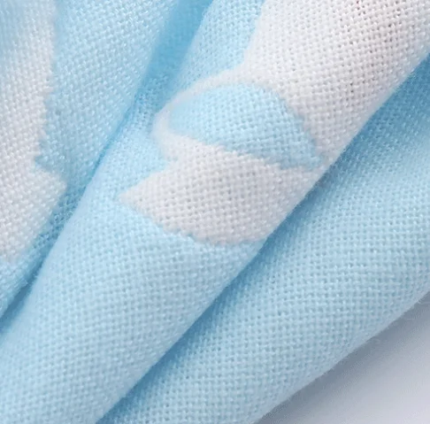 Muslin Washcloths Baby  Hand  Square Towels with jacquard pattern design